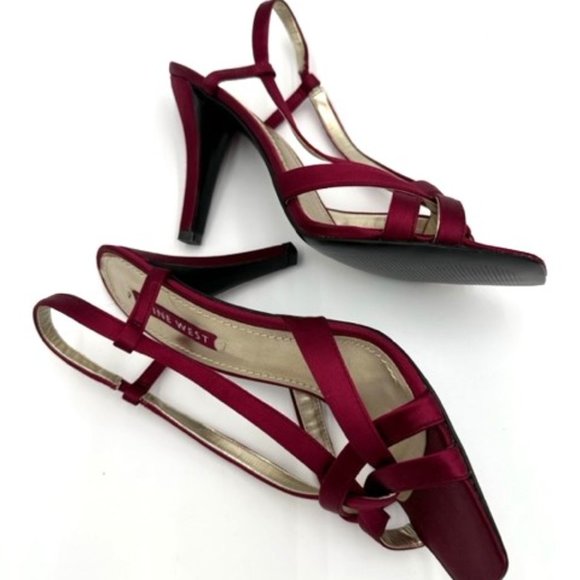 Express Burgandy Heels - Picture 3 of 7